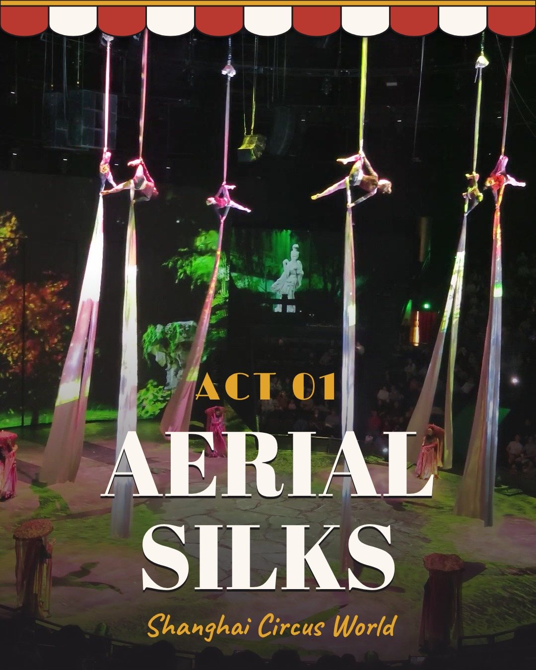 Aerial silks act at Shanghai Circus World