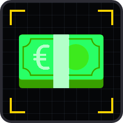 X-ray of a banknote bundle