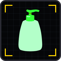 X-ray of a lotion bottle